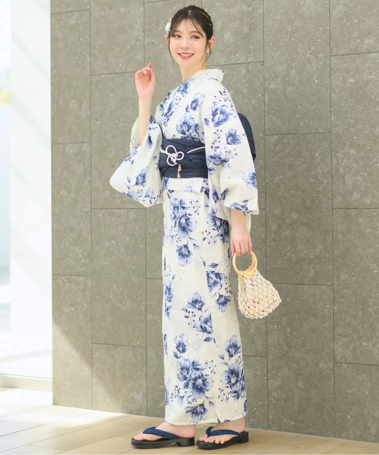 夏恋浴衣 艶麗深椿 単品