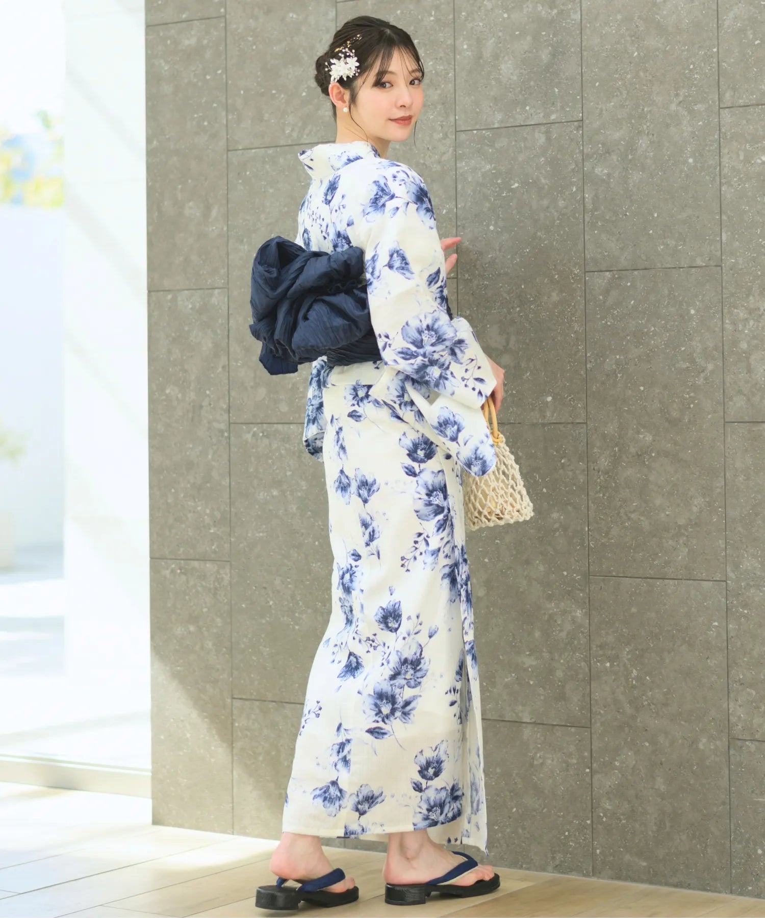 夏恋浴衣 艶麗深椿 単品