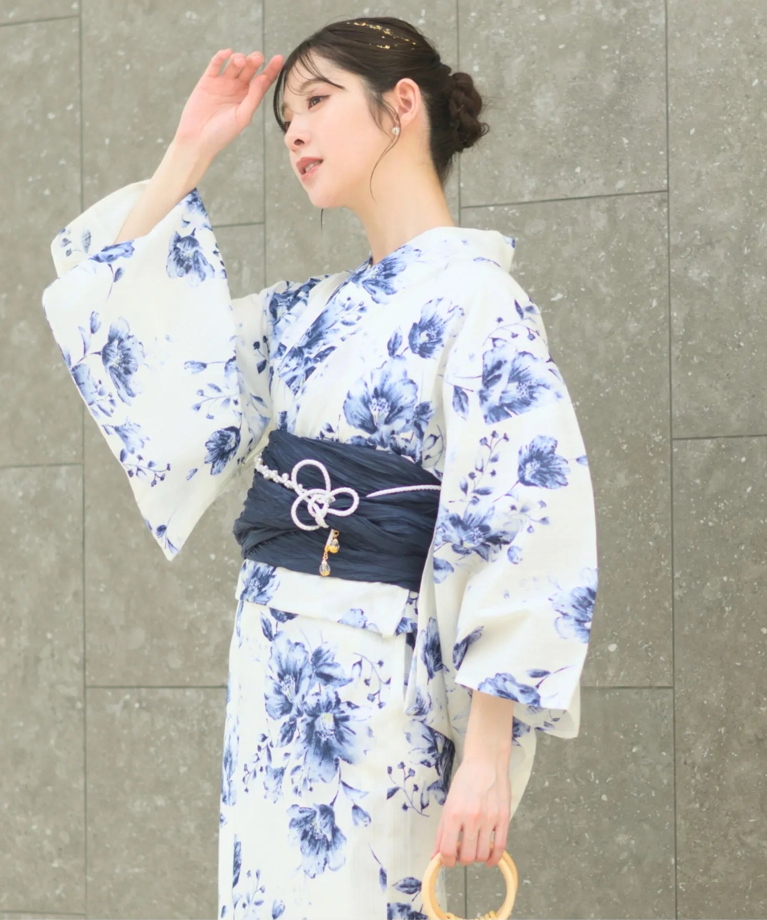 夏恋浴衣 艶麗深椿 単品