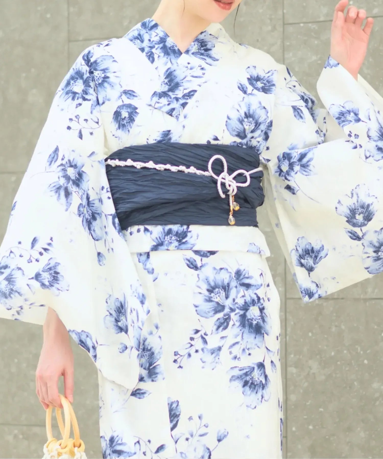 夏恋浴衣 艶麗深椿 単品
