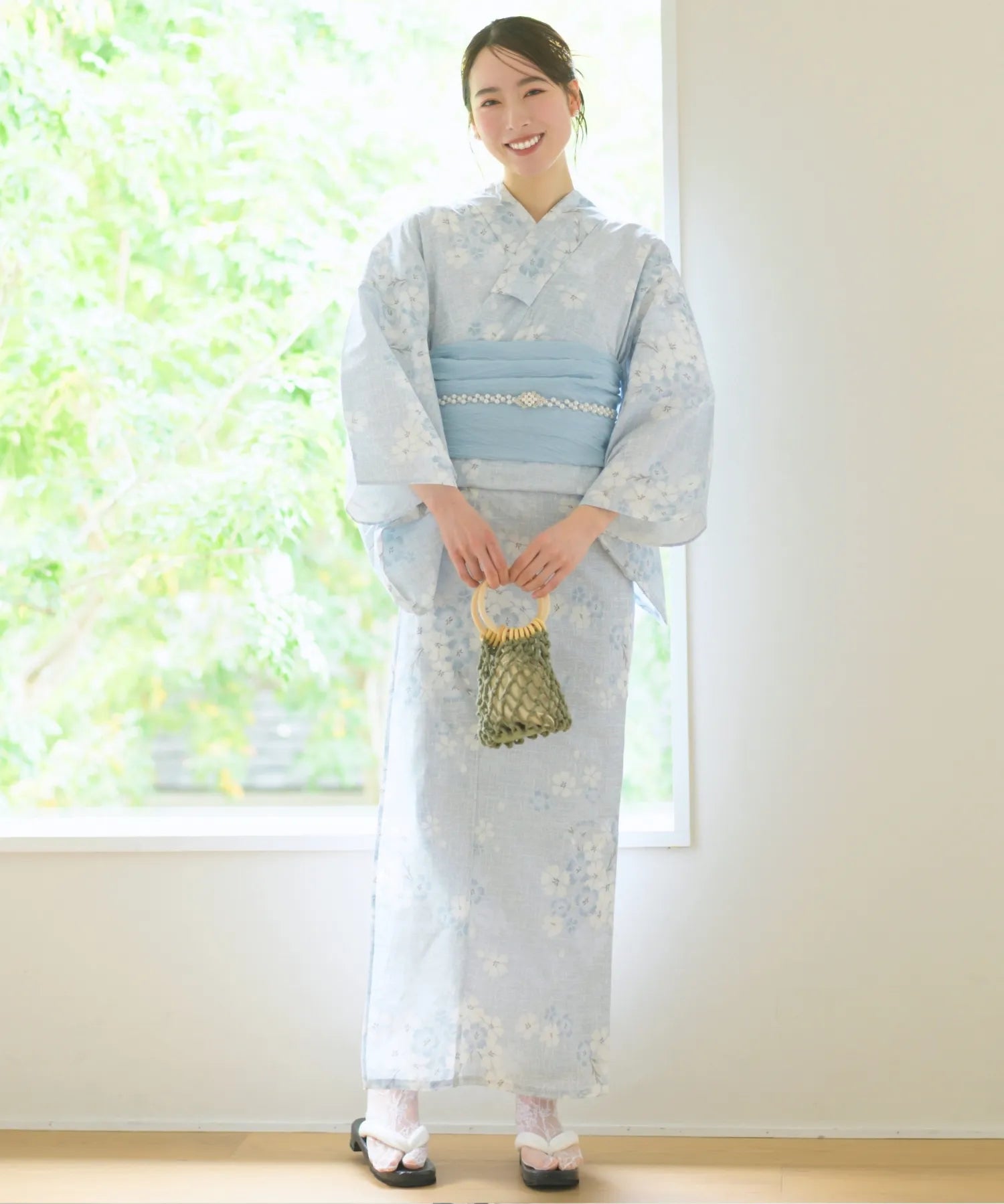 儚夏浴衣 水涼撫子 単品