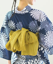 儚夏浴衣 紺菊華 単品