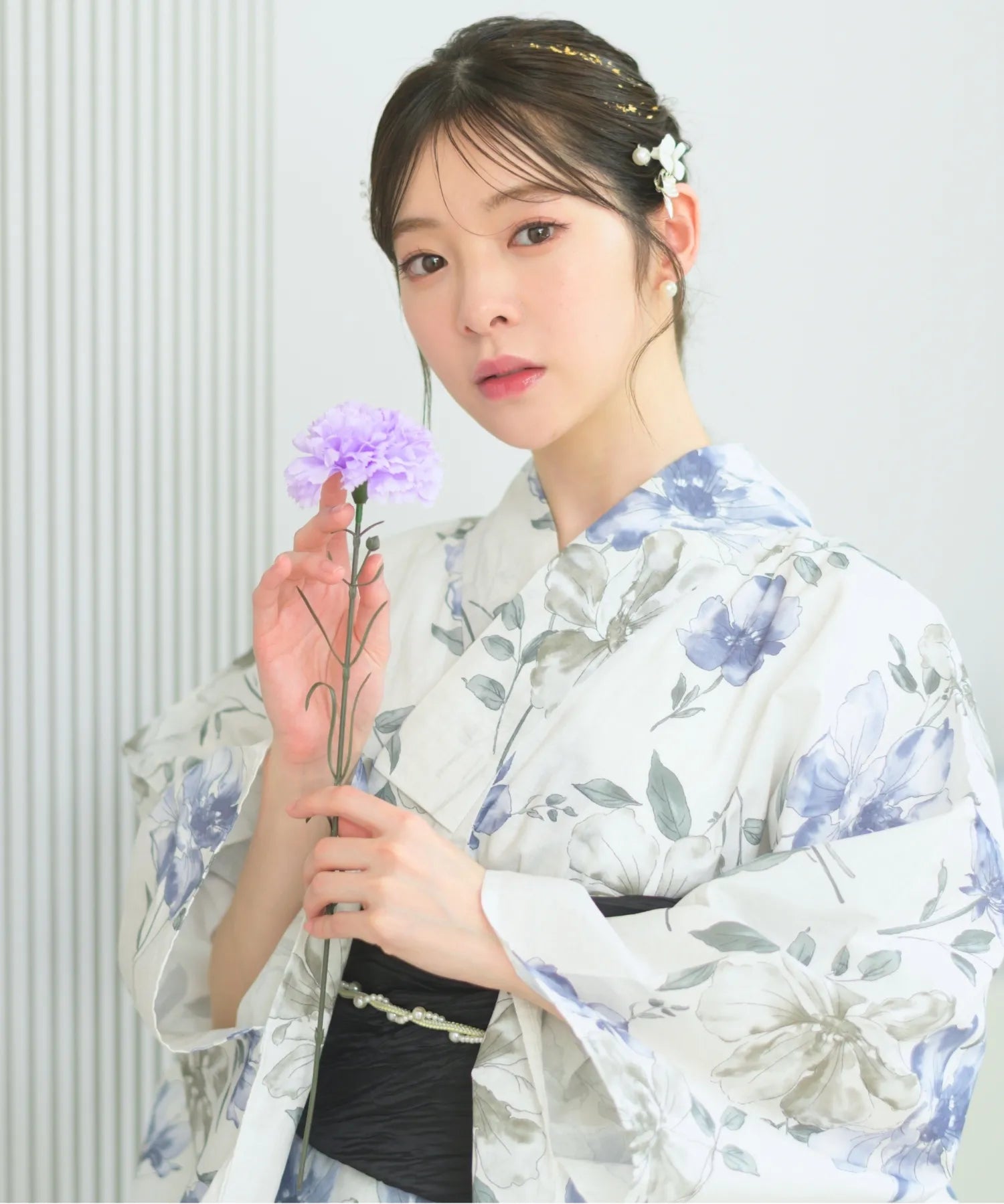 儚夏浴衣 淡花映し 単品
