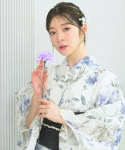 儚夏浴衣 淡花映し 単品