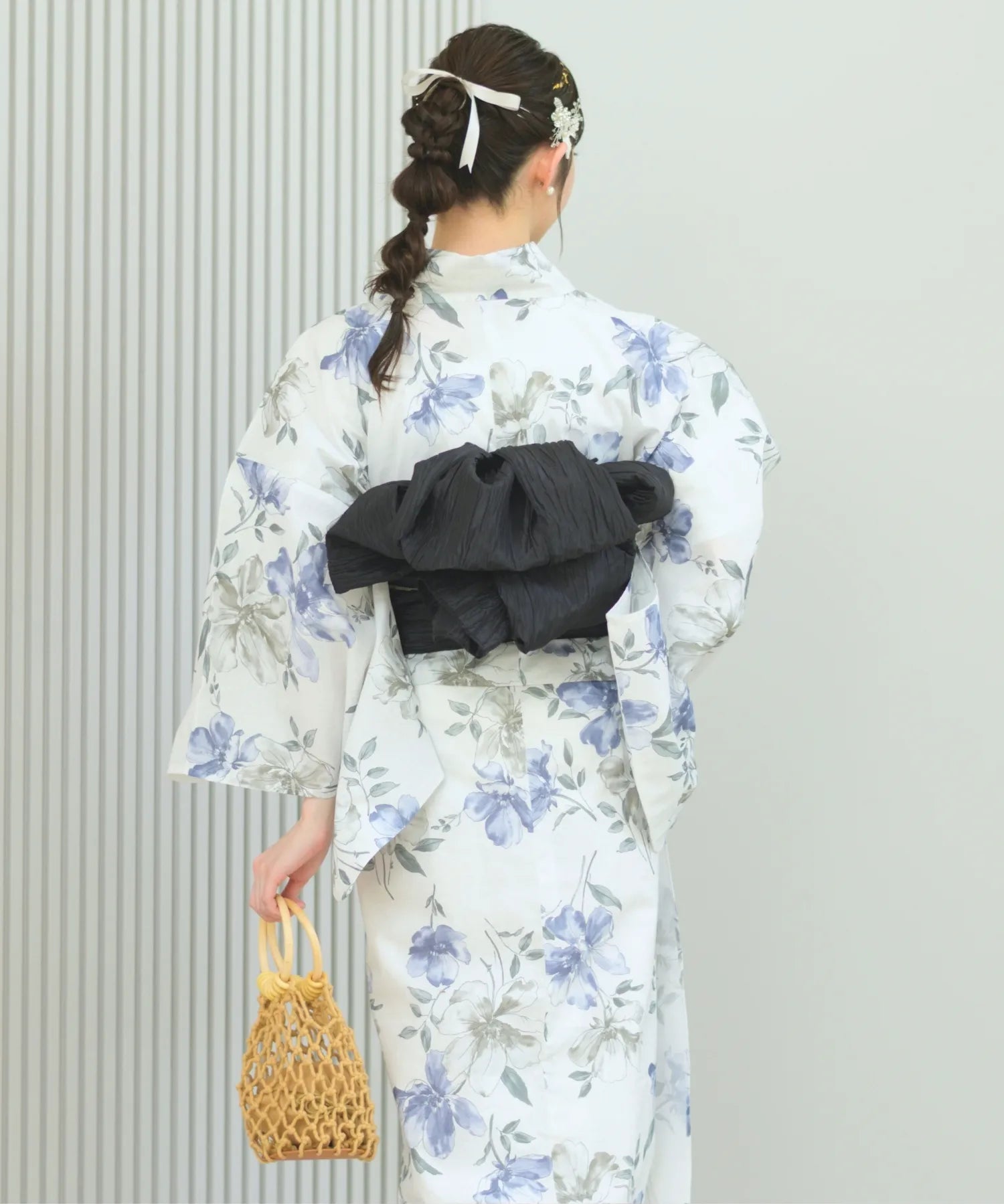 儚夏浴衣 淡花映し 単品