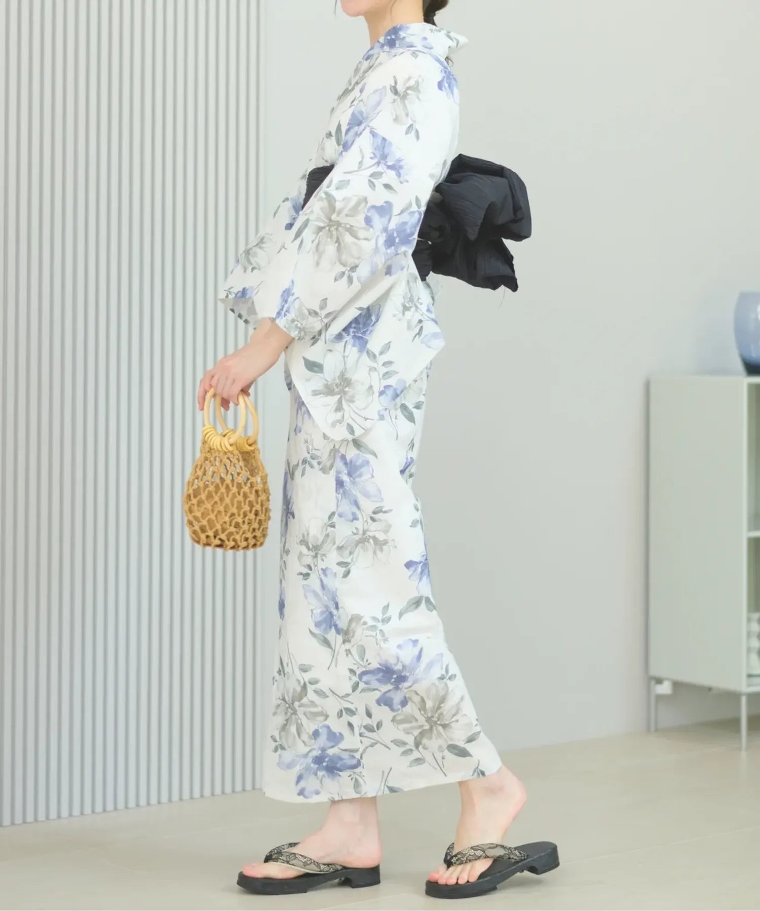 儚夏浴衣 淡花映し 単品