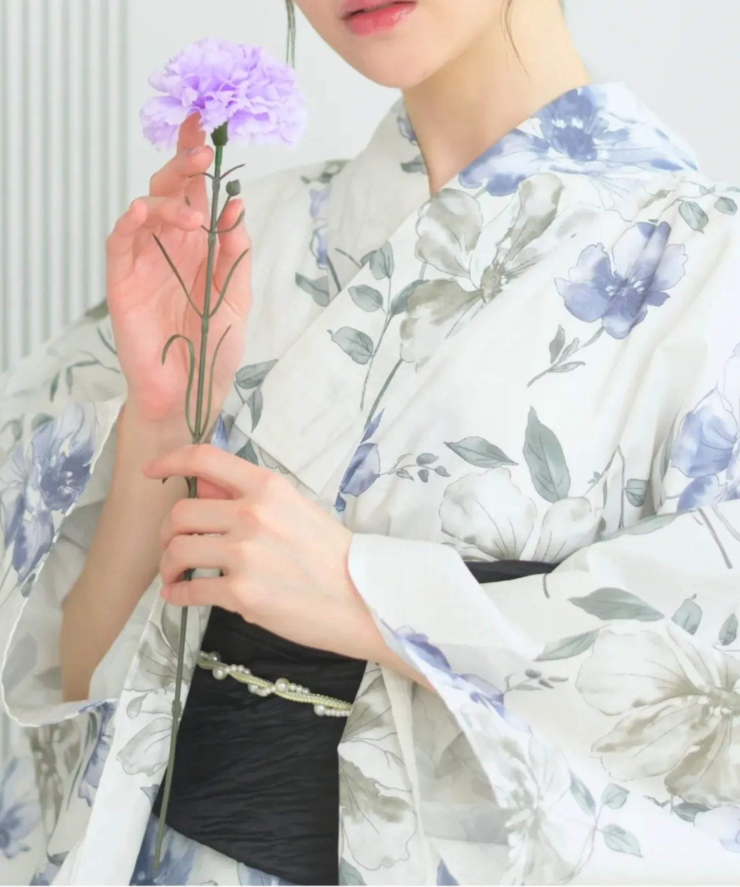 儚夏浴衣 淡花映し 単品
