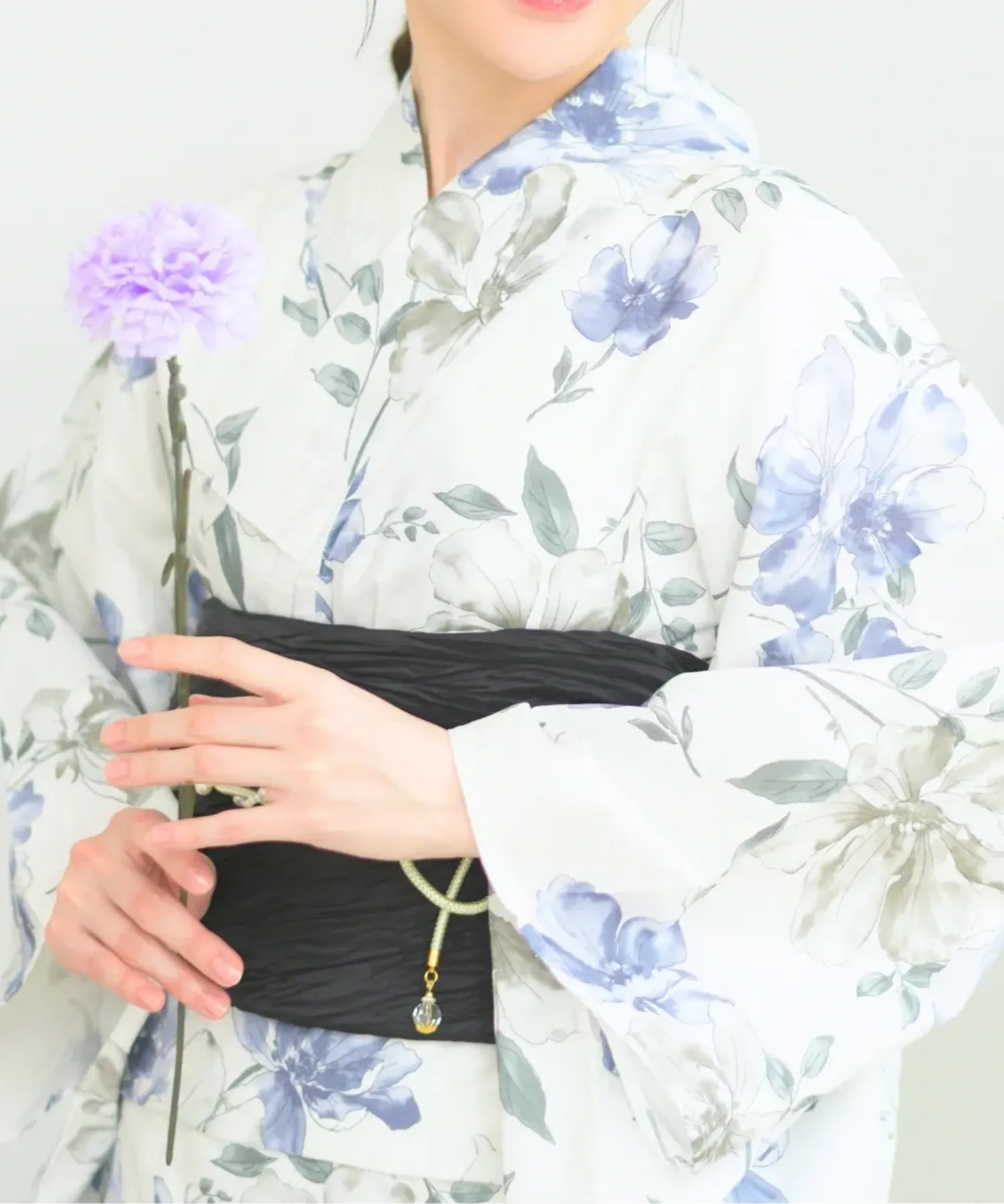 儚夏浴衣 淡花映し 単品