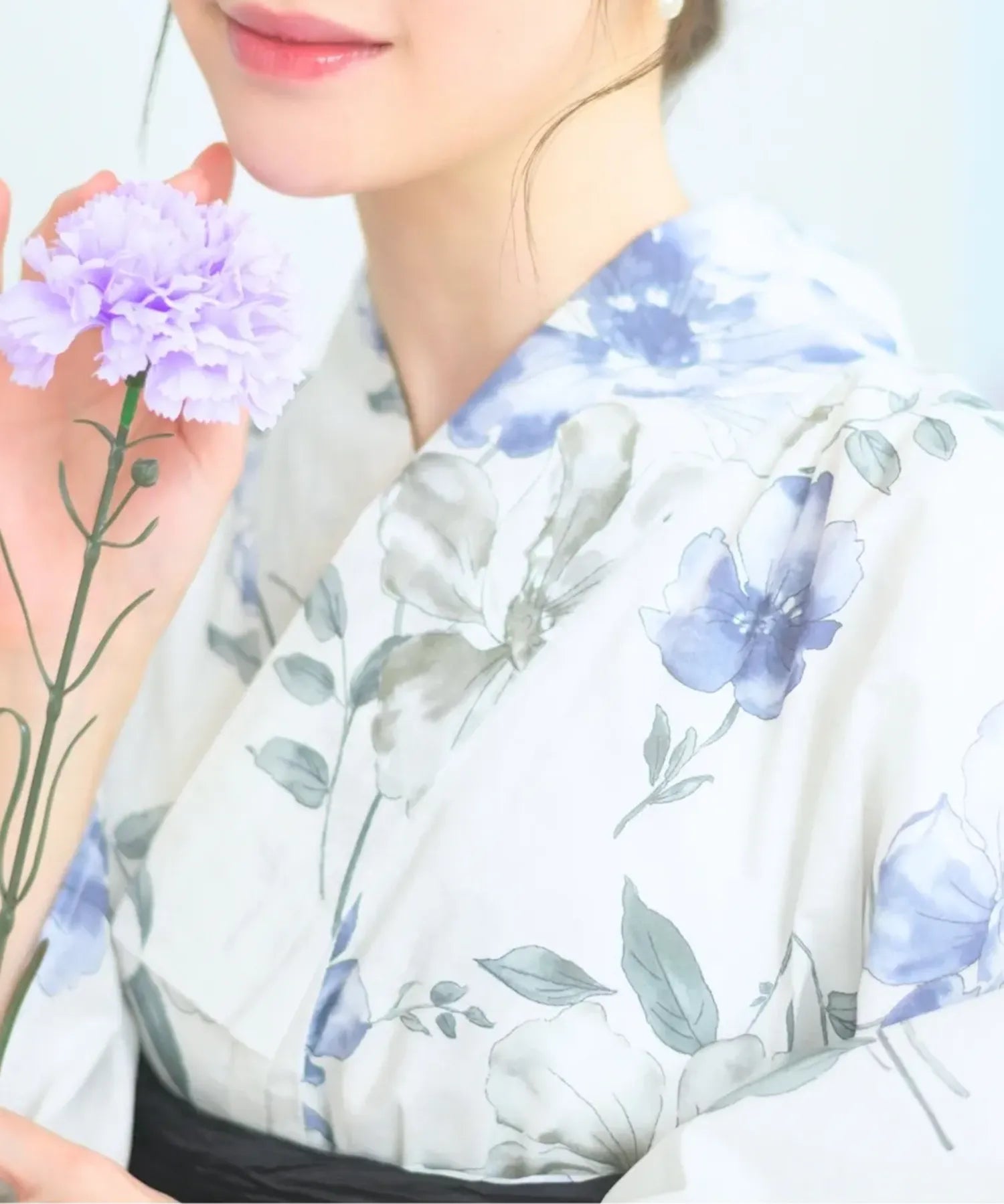 儚夏浴衣 淡花映し 単品