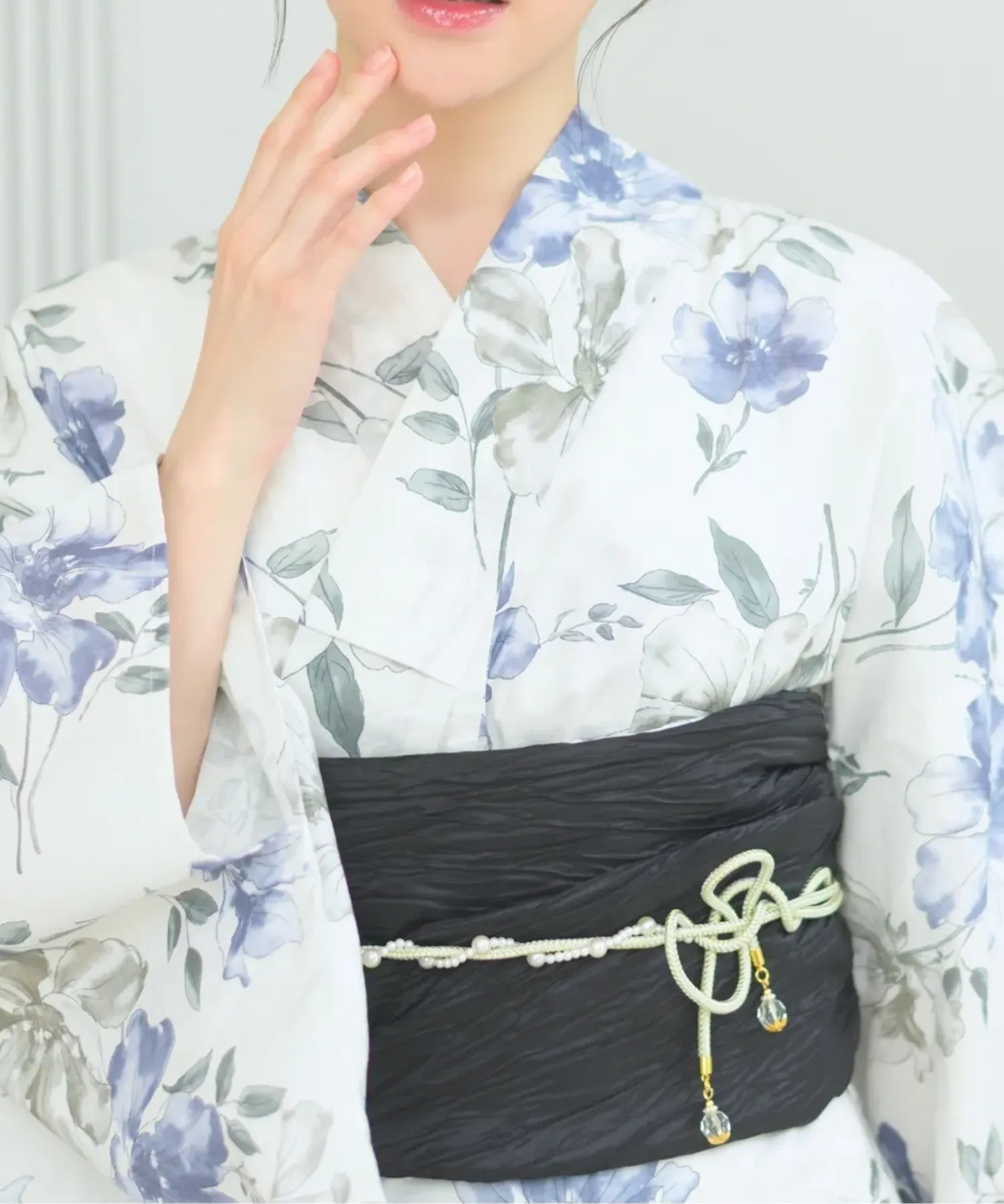 儚夏浴衣 淡花映し 単品