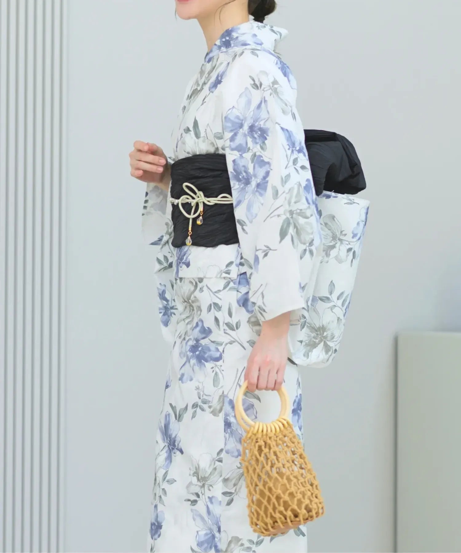 儚夏浴衣 淡花映し 単品