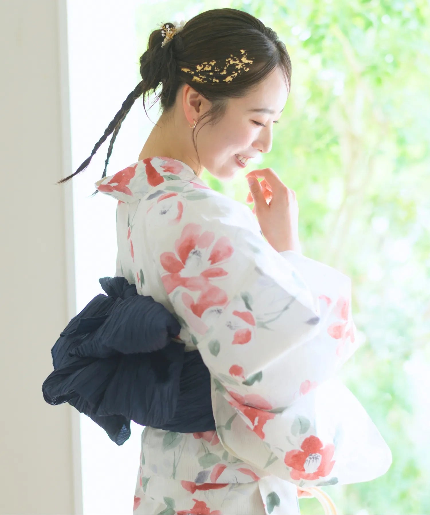 儚夏浴衣 白昼の紅椿 単品