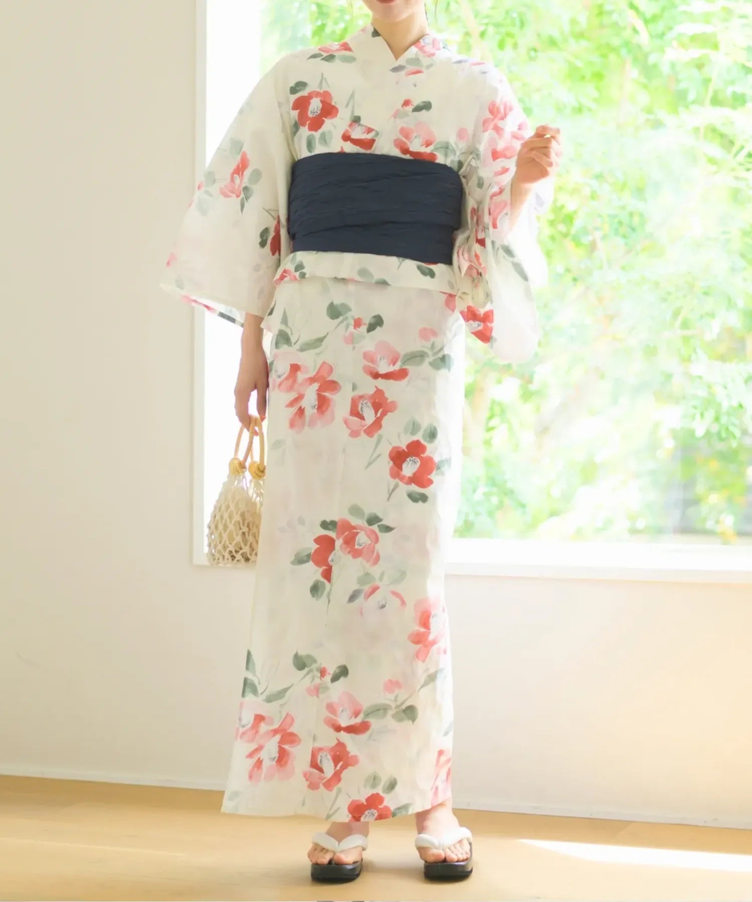 儚夏浴衣 白昼の紅椿 単品