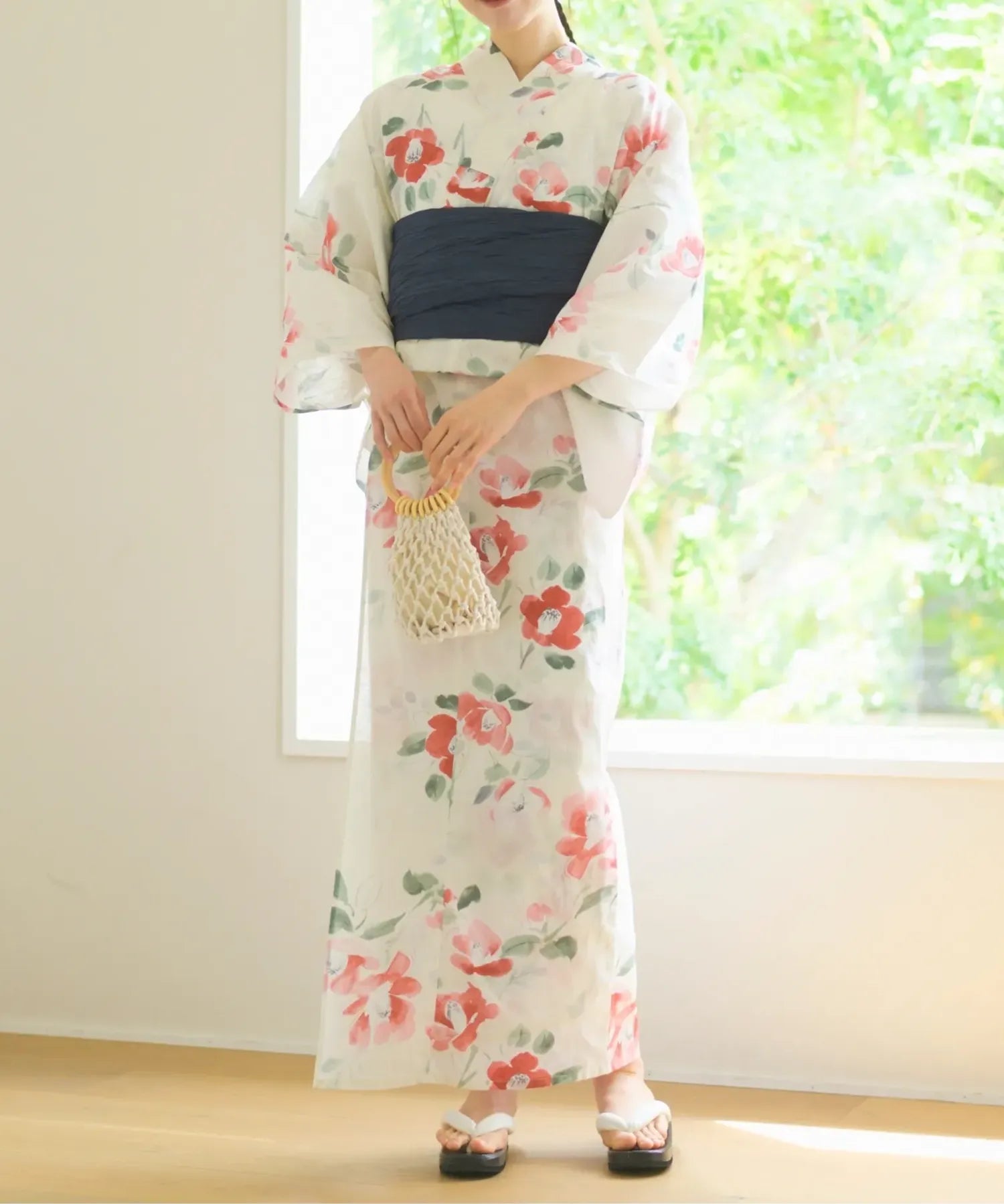 儚夏浴衣 白昼の紅椿 単品