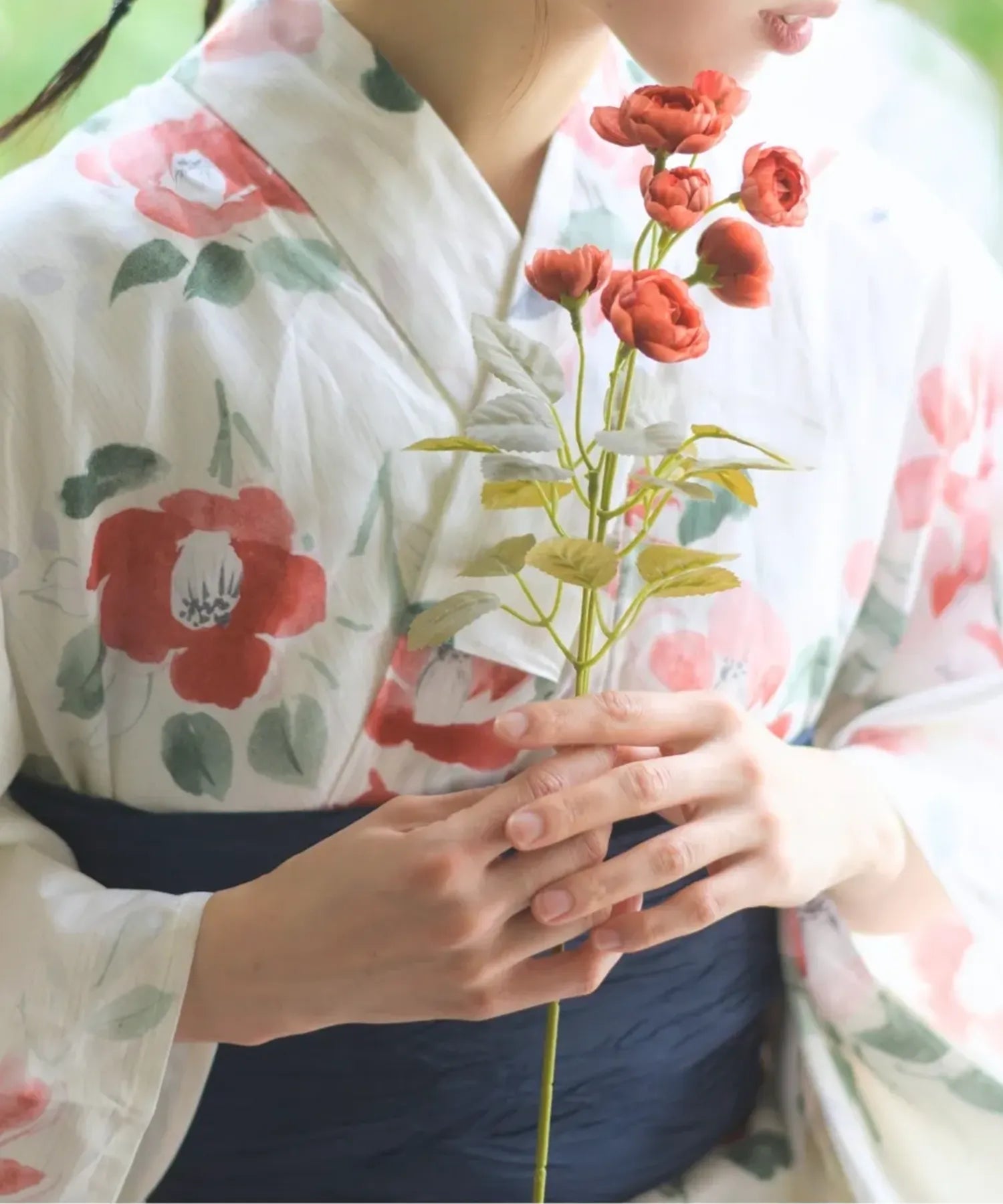 儚夏浴衣 白昼の紅椿 単品