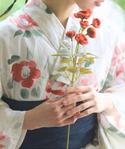 儚夏浴衣 白昼の紅椿 単品