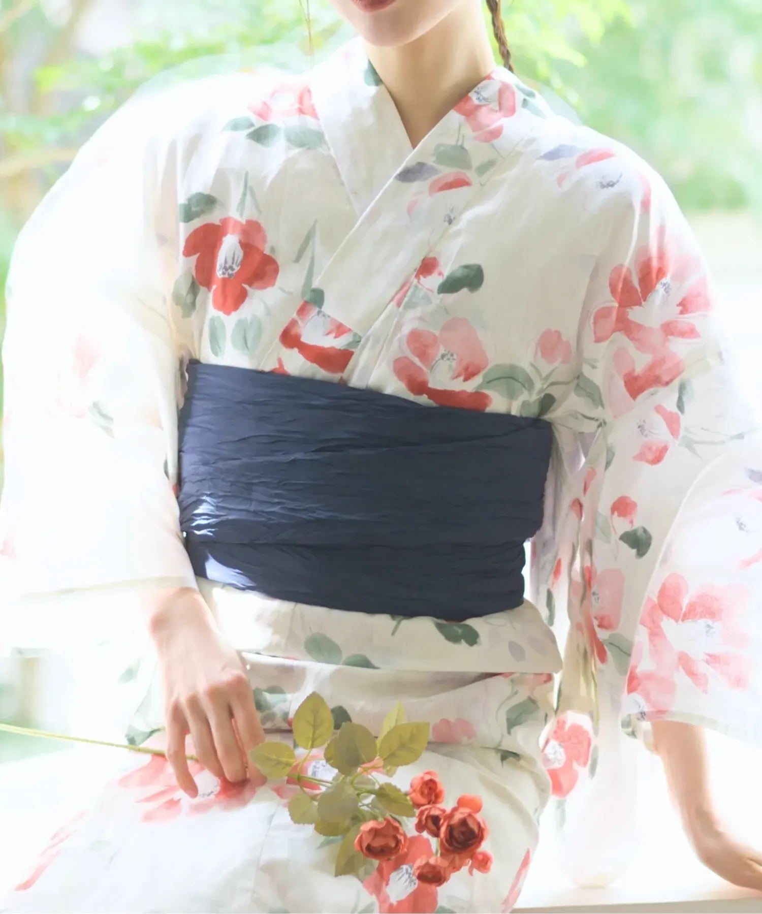 儚夏浴衣 白昼の紅椿 単品