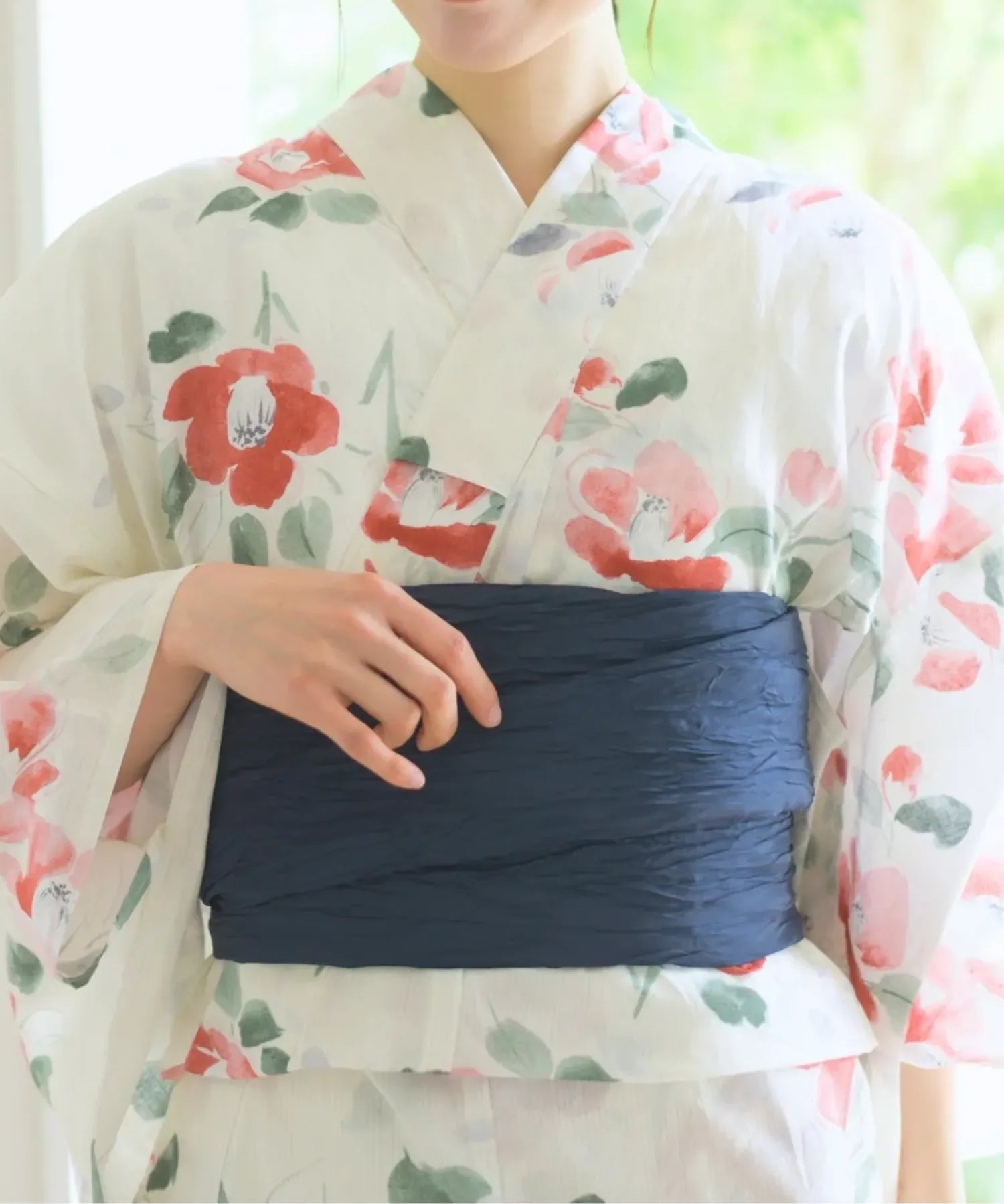 儚夏浴衣 白昼の紅椿 単品
