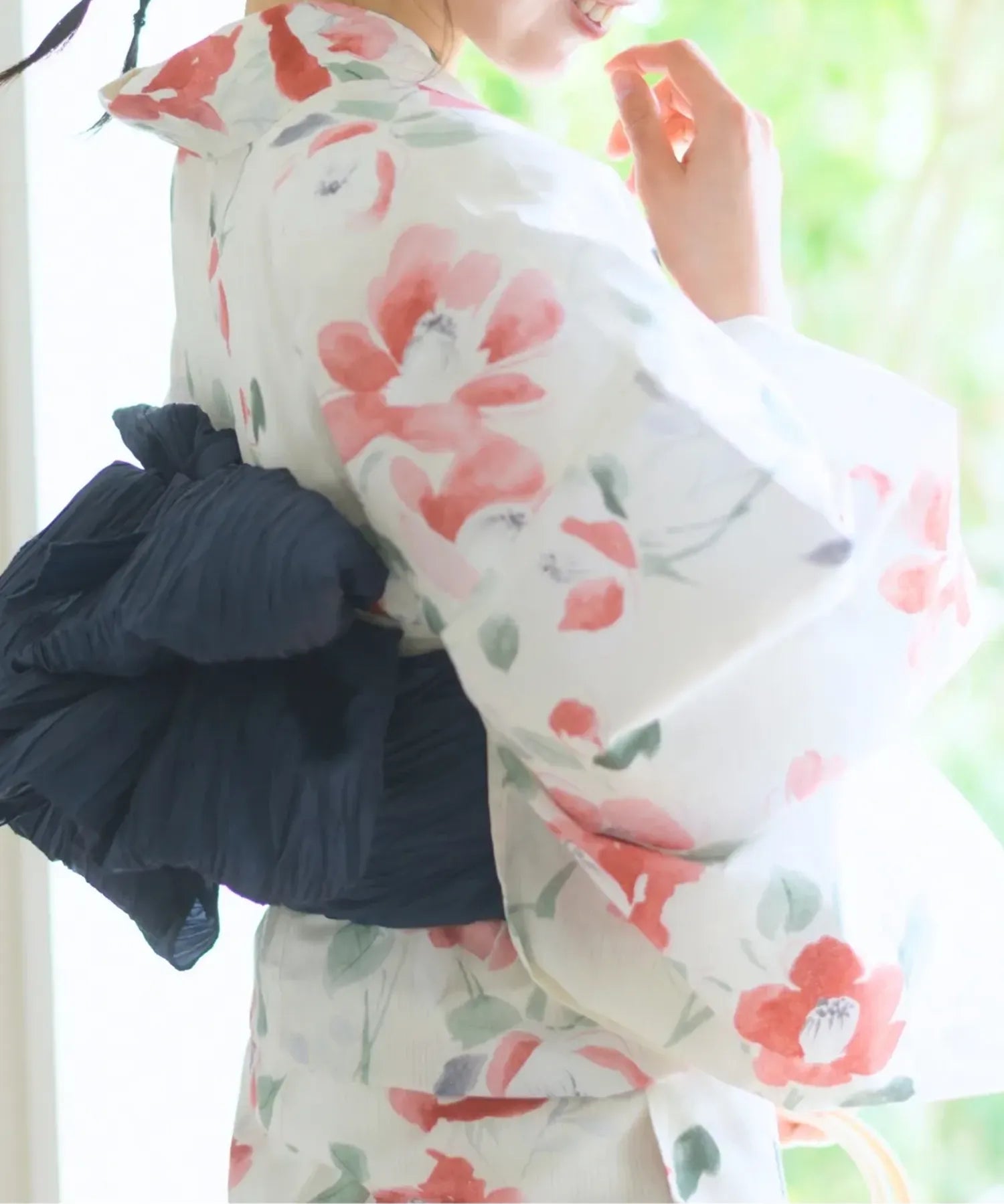 儚夏浴衣 白昼の紅椿 単品
