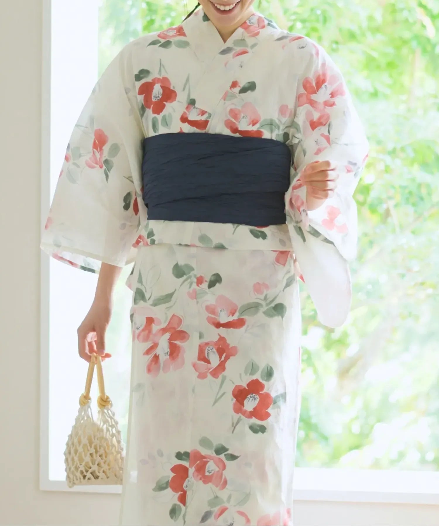 儚夏浴衣 白昼の紅椿 単品