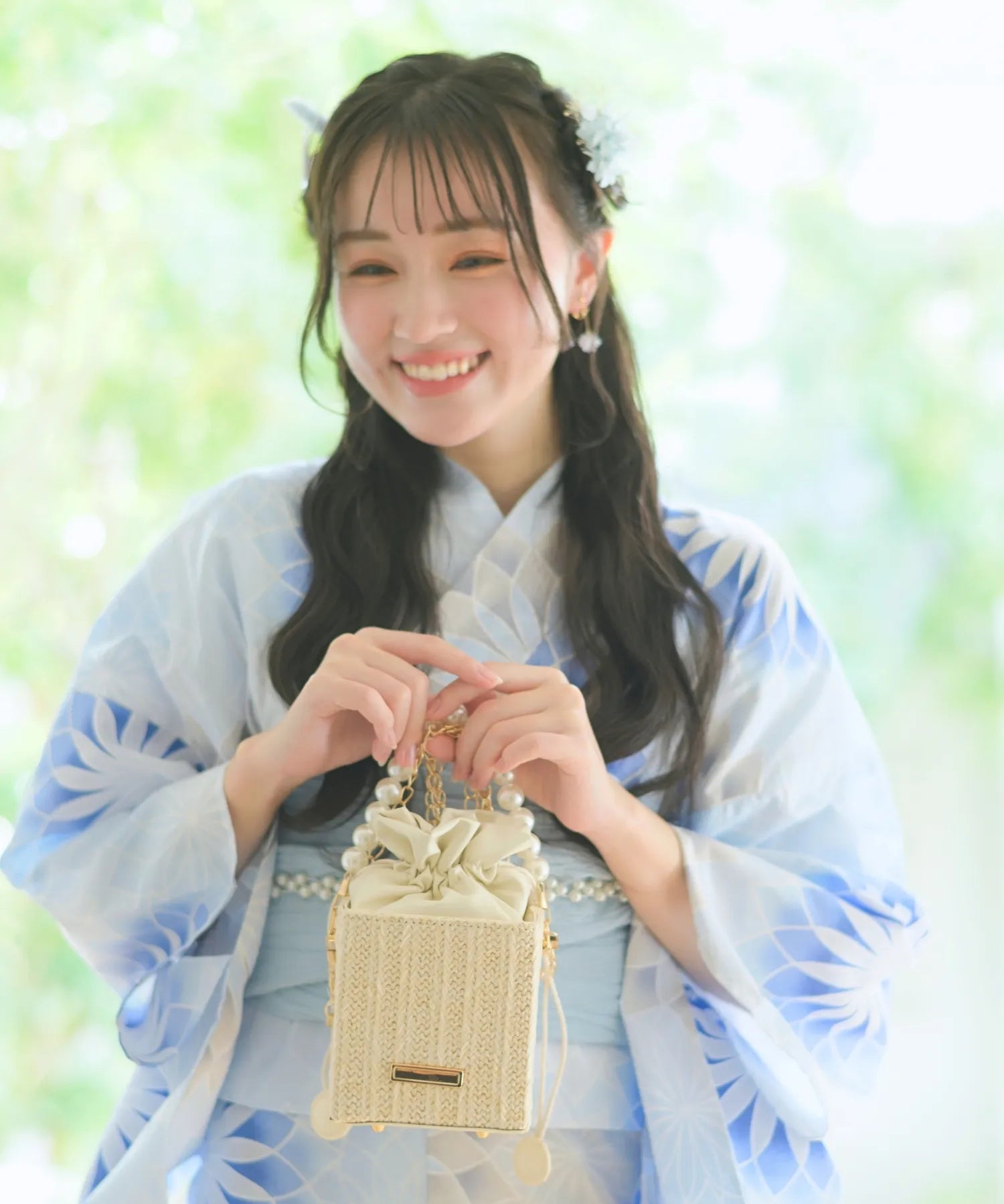 夕涼浴衣 月波水音 二部式単品