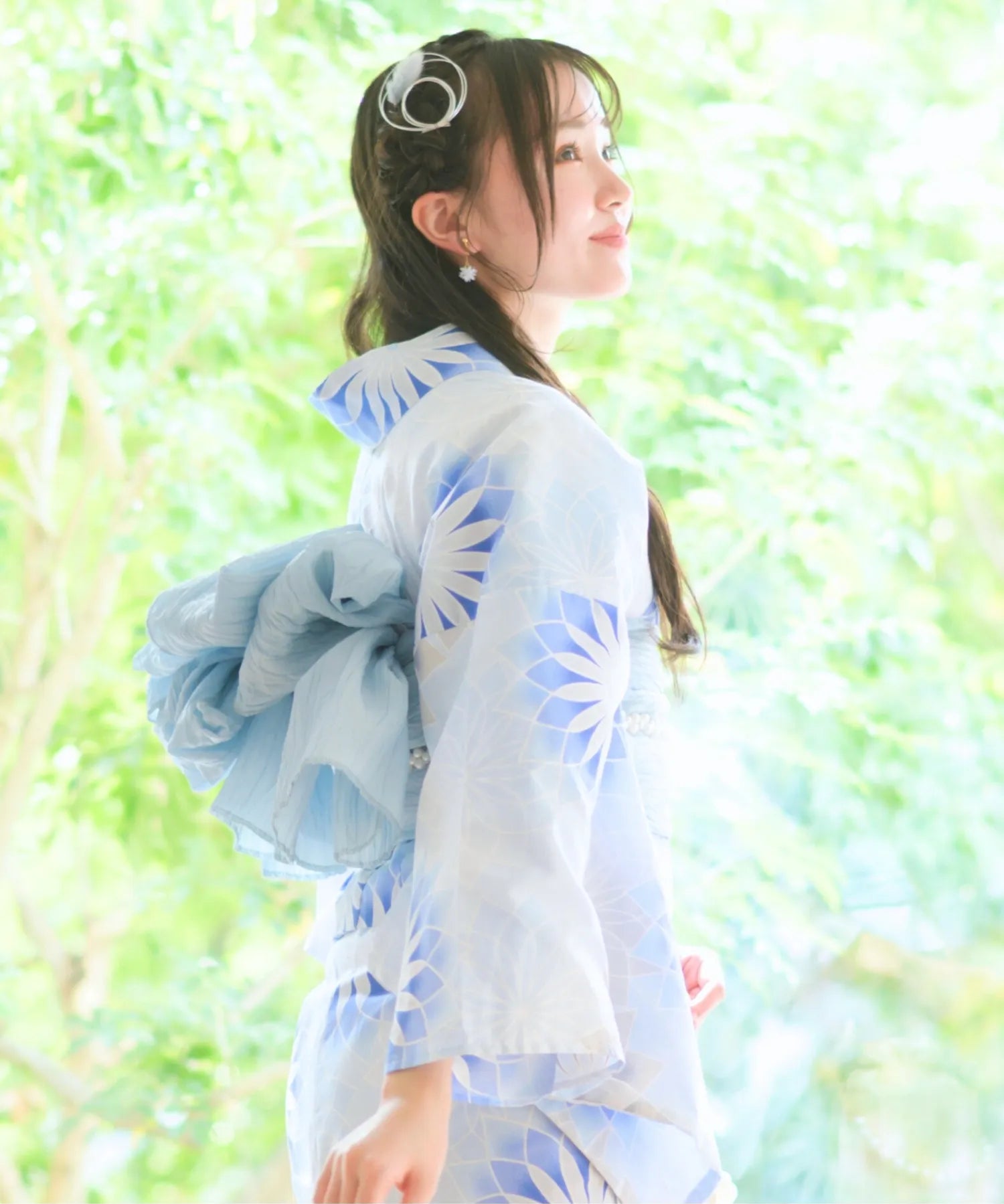 夕涼浴衣 月波水音 二部式単品