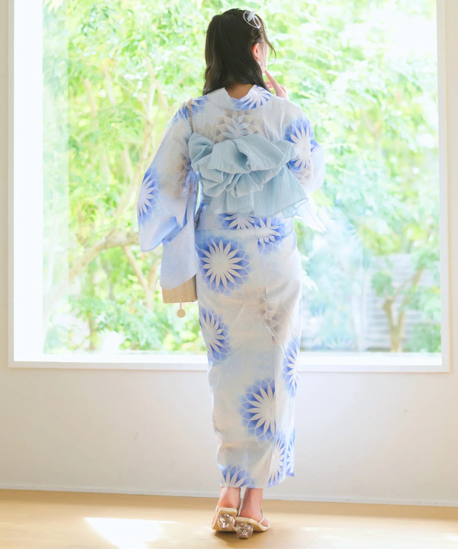 夕涼浴衣 月波水音 二部式単品