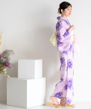 夏花浴衣 紫花ゆらり 単品