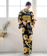 夏花浴衣 月影ひまわり 単品