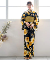 夏花浴衣 月影ひまわり 単品