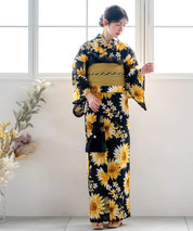 夏花浴衣 月影ひまわり 単品