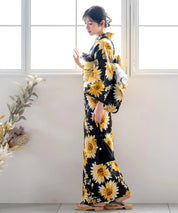 夏花浴衣 月影ひまわり 単品