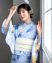 夏花浴衣 夏紋涼花 単品