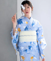 夏花浴衣 夏紋涼花 単品