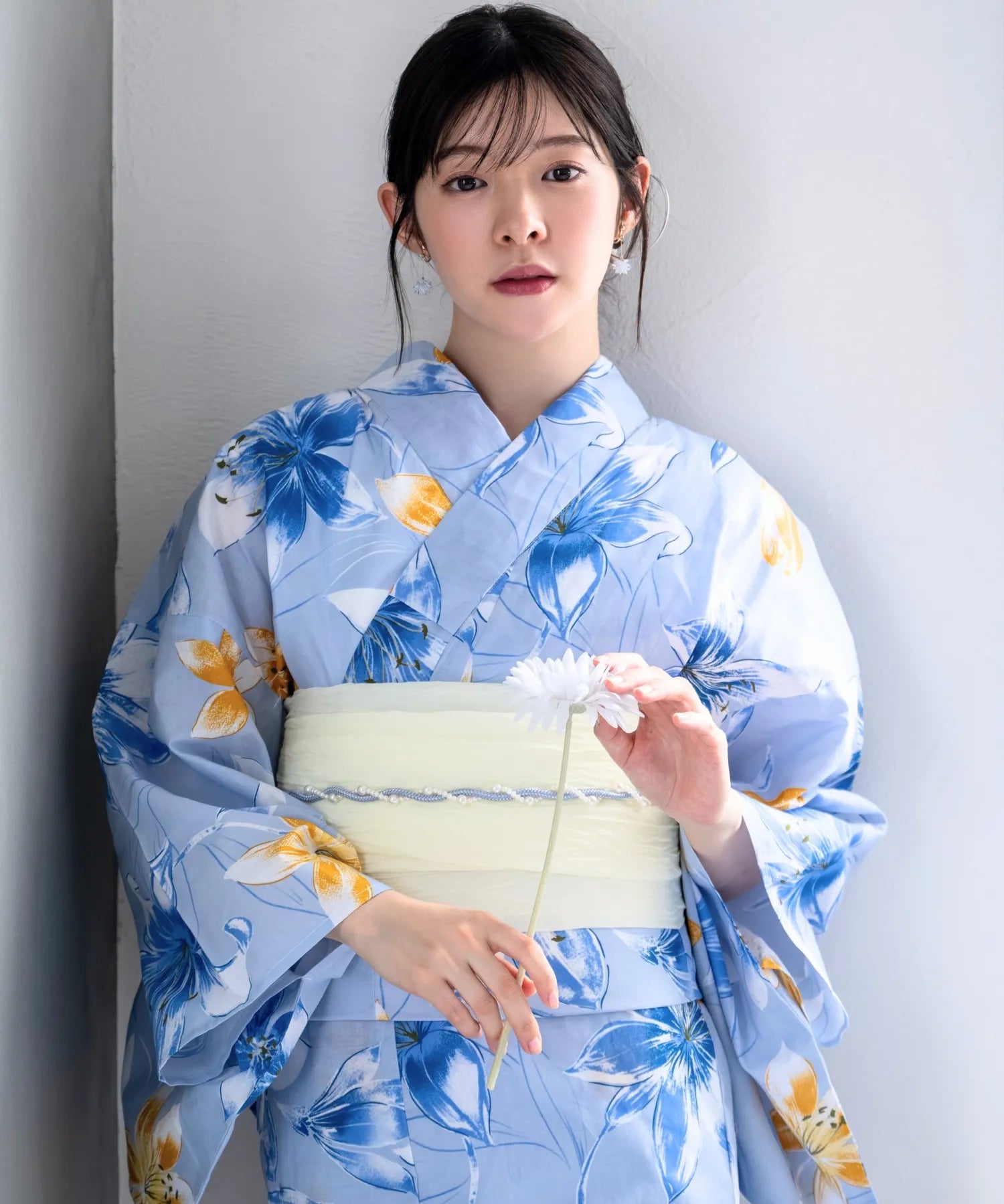 夏花浴衣 夏紋涼花 単品