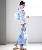 夏花浴衣 夏紋涼花 単品