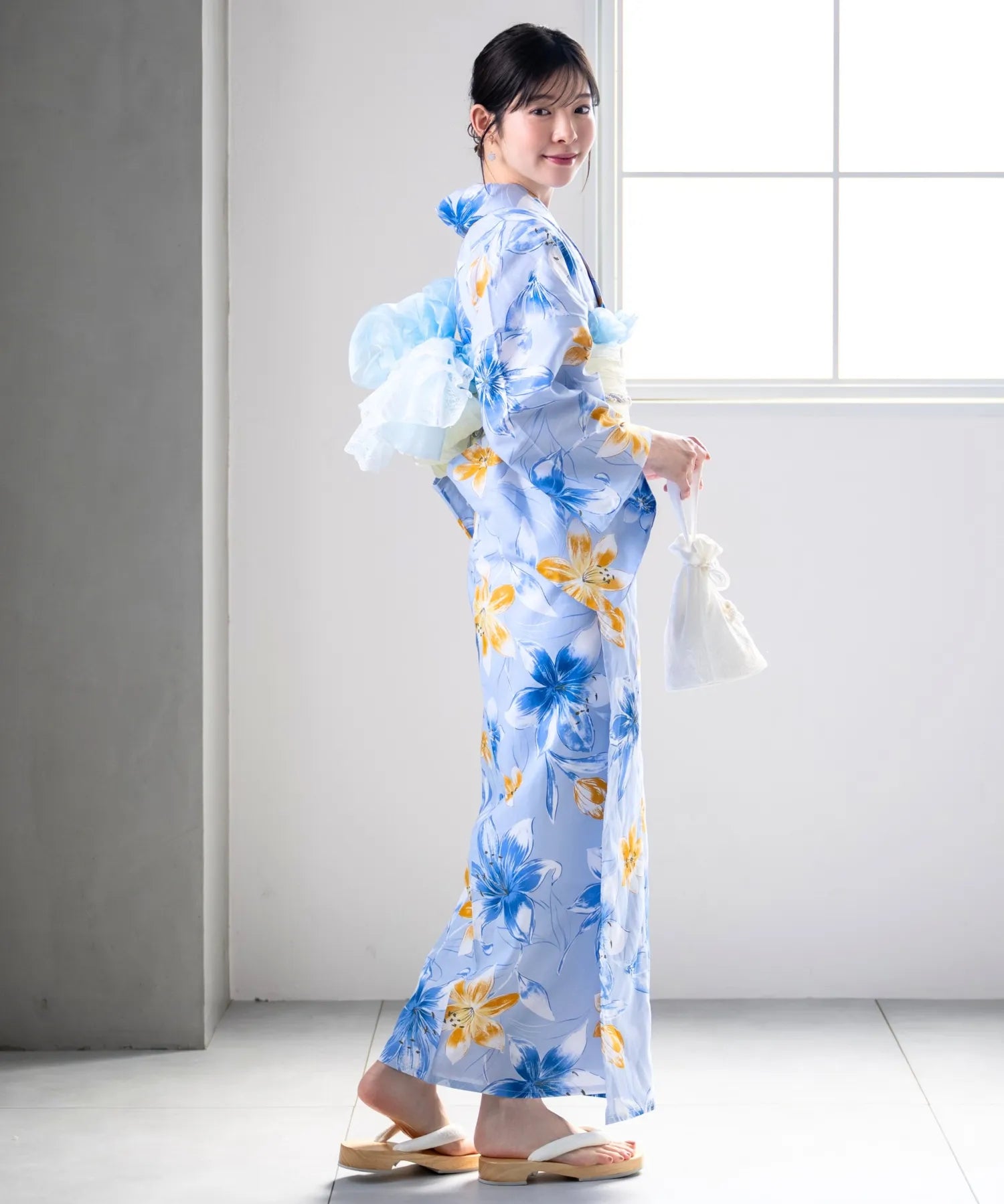 夏花浴衣 夏紋涼花 単品