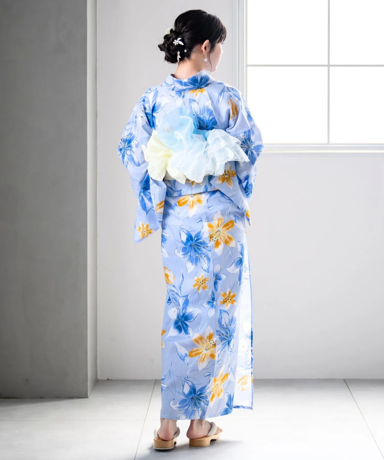 夏花浴衣 夏紋涼花 単品
