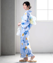 夏花浴衣 夏紋涼花 単品