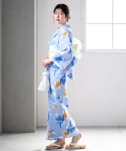 夏花浴衣 夏紋涼花 単品