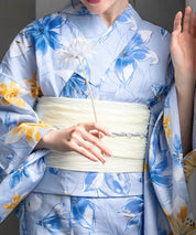 夏花浴衣 夏紋涼花 単品