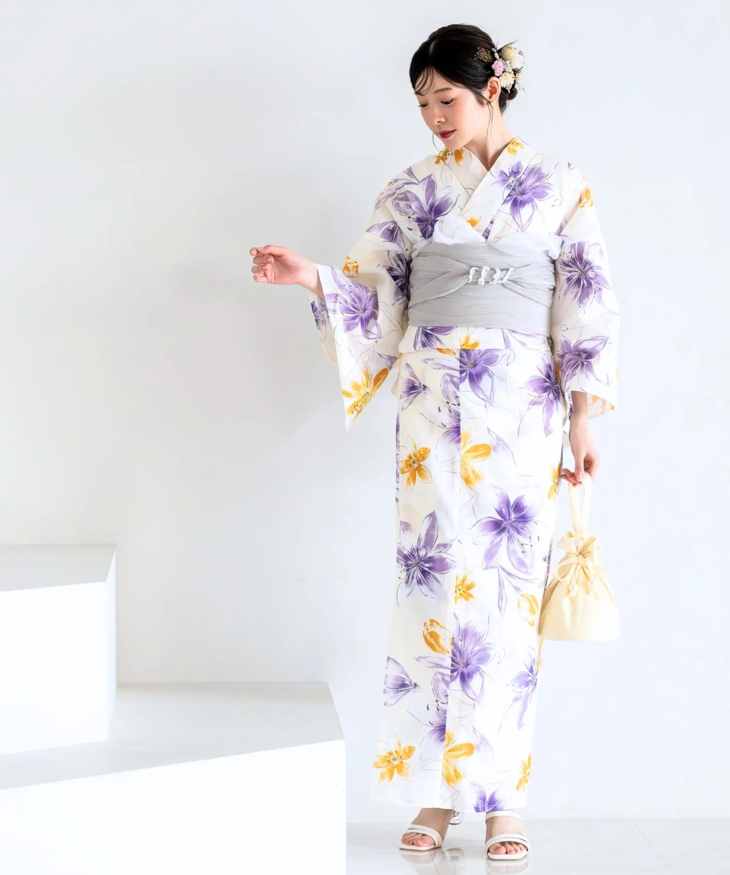 夏花浴衣 夢見る花灯り 単品