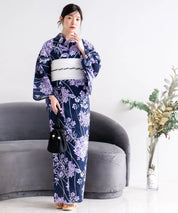 夏花浴衣 花影の紫陽花 単品