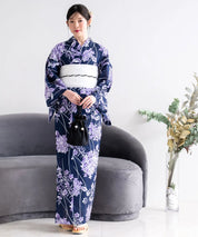 夏花浴衣 花影の紫陽花 単品