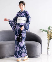 夏花浴衣 花影の紫陽花 単品