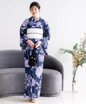 夏花浴衣 花影の紫陽花 単品