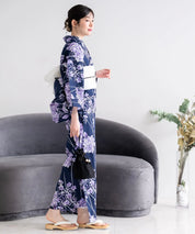 夏花浴衣 花影の紫陽花 単品