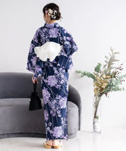 夏花浴衣 花影の紫陽花 単品