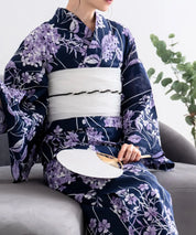 夏花浴衣 花影の紫陽花 単品