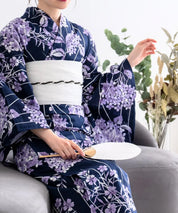 夏花浴衣 花影の紫陽花 単品
